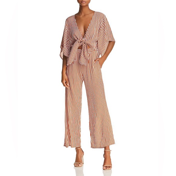Faithfull the Brand Striped Tie-front Jumpsuit - Picture 2 of 4